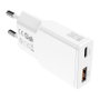 4smarts PDPlug Duos Slim GaN 20W Cargador de Pared USB-C/A + USB-C con Cable 1.5m Blanco, QC 3.0, USB Power Delivery 3.0, Adaptive Fast Charging, SuperCharge