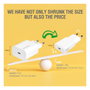 4smarts PDPlug Duos Slim GaN 20W Cargador de Pared USB-C/A + USB-C con Cable 1.5m Blanco, QC 3.0, USB Power Delivery 3.0, Adaptive Fast Charging, SuperCharge