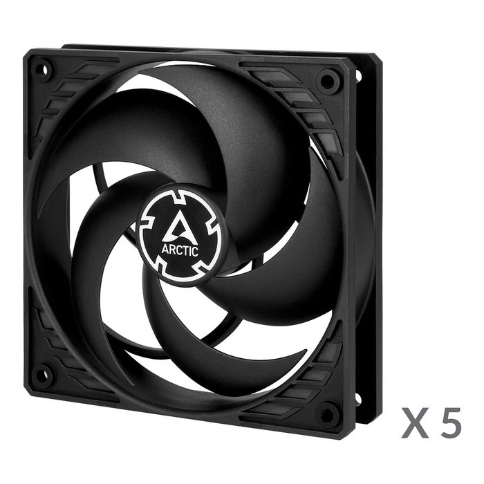 ARCTIC P12 Pack de 5 Ventiladores de 12 cm Negro