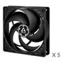 ARCTIC P12 Pack de 5 Ventiladores de 12 cm Negro