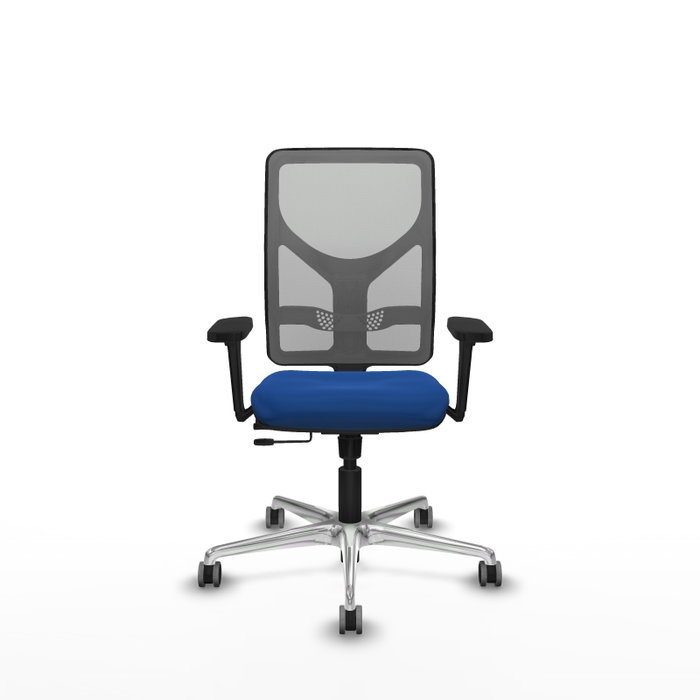 PIQUERAS Y CRESPO Silla de oficina Motilla con mecanismo Sincro/Traslack Azul y Gris