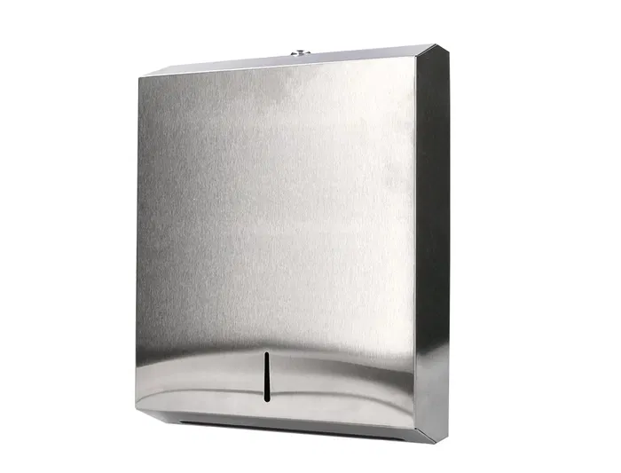 Q-connect Dispensador de Toallitas de Papel Acero Inoxidable 283x100x365 mm