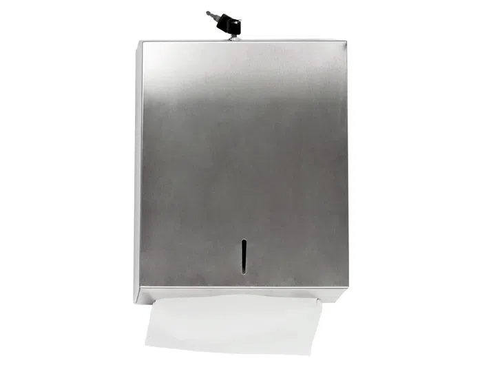 Q-connect Dispensador de Toallitas de Papel Acero Inoxidable 283x100x365 mm