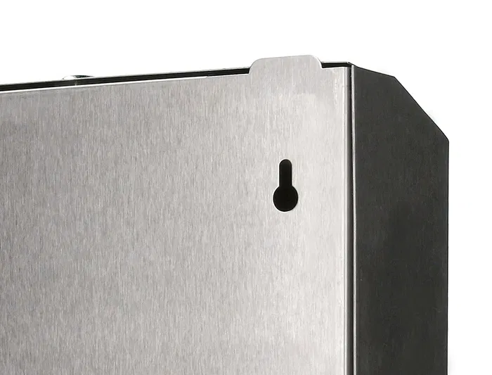 Q-connect Dispensador de Toallitas de Papel Acero Inoxidable 283x100x365 mm