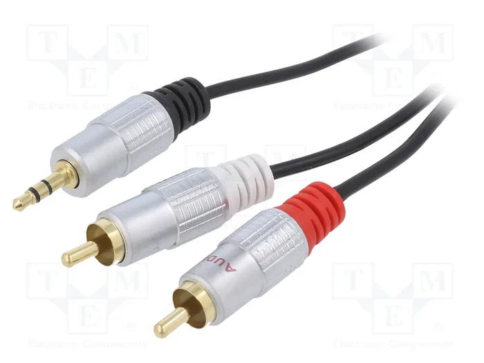 QOLTEC Cable Jack 3,5mm a 2x RCA 3m QOLTEC Cable Jack 3,5mm a 2x RCA 3m