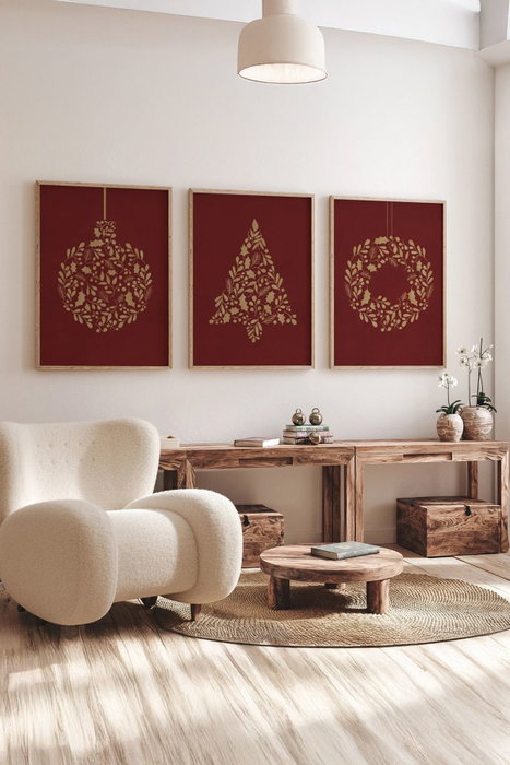 Wallity Nwyearmdl10 Pintura Decorativa Enmarcada (3 Piezas, 33 x 48 cm cada una), Marco Madera Maciza, Impresión Digital sobre MDF Wallity Nwyearmdl10 Pintura Decorativa Enmarcada (3 Piezas, 33 x 48 cm cada una), Marco Madera Maciza, Impresión Digital sobre MDF