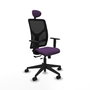 PIQUERAS Y CRESPO Silla de oficina Motilla con mecanismo Sincro/Traslack Morado y Negro