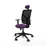 PIQUERAS Y CRESPO Silla de oficina Motilla con mecanismo Sincro/Traslack Morado y Negro