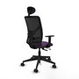 PIQUERAS Y CRESPO Silla de oficina Motilla con mecanismo Sincro/Traslack Morado y Negro