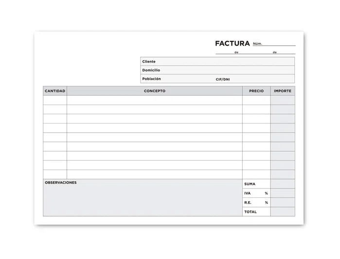 Liderpapel Talonario de facturas cuarto apaisado con I.V.A. (Original y copia) Liderpapel Talonario de facturas cuarto apaisado con I.V.A. (Original y copia)