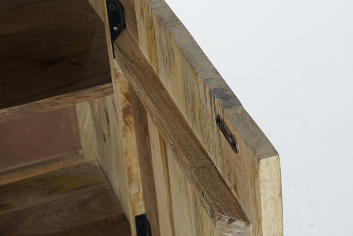 DKD Home Decor Estanteria Cottage Estilo Rústico Natural Mango y Metal 95 x 44 x 172 cm con 2 Cajones y 2 Puertas DKD Home Decor Estanteria Cottage Estilo Rústico Natural Mango y Metal 95 x 44 x 172 cm con 2 Cajones y 2 Puertas