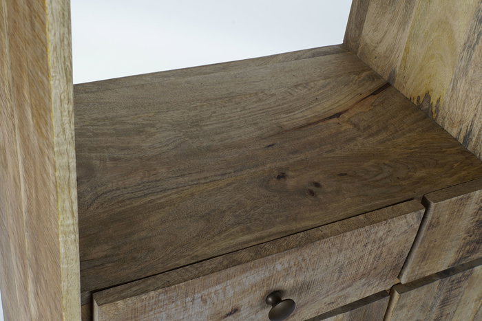 DKD Home Decor Estanteria Cottage Estilo Rústico Natural Mango y Metal 95 x 44 x 172 cm con 2 Cajones y 2 Puertas DKD Home Decor Estanteria Cottage Estilo Rústico Natural Mango y Metal 95 x 44 x 172 cm con 2 Cajones y 2 Puertas