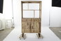 DKD Home Decor Estanteria Cottage Estilo Rústico Natural Mango y Metal 95 x 44 x 172 cm con 2 Cajones y 2 Puertas