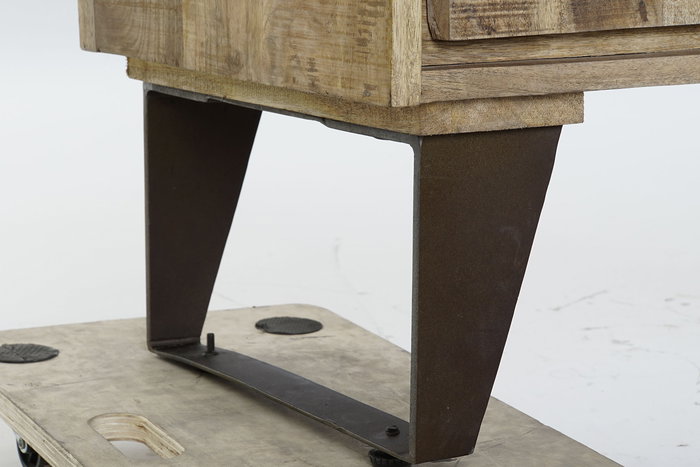 DKD Home Decor Estanteria Cottage Estilo Rústico Natural Mango y Metal 95 x 44 x 172 cm con 2 Cajones y 2 Puertas DKD Home Decor Estanteria Cottage Estilo Rústico Natural Mango y Metal 95 x 44 x 172 cm con 2 Cajones y 2 Puertas