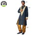Disfraz Hindú Adulto Azul y Dorado Hombre M-L Chaqueta Pantalón Tocado