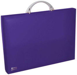 GRAFOPLAS Maletín portadocumentos polipropileno violeta 345x245x40 mm