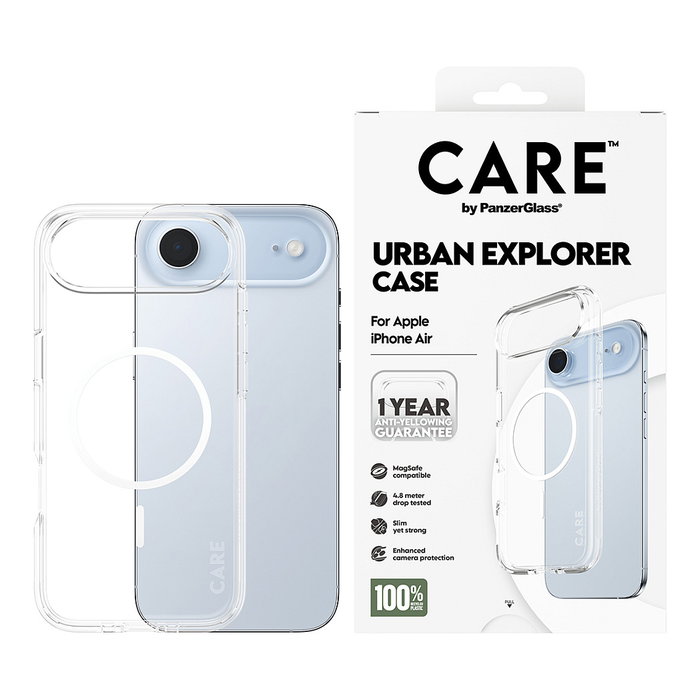PanzerGlass CARE Urban Explorer Transparente con MagSafe para iPhone Air PanzerGlass CARE Urban Explorer Transparente con MagSafe para iPhone Air
