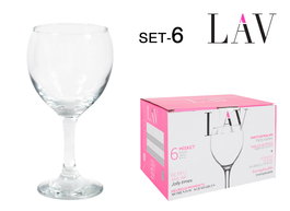 Lav Set 6 Copas Agua 260 cc Misket (4 Cajas)