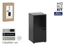 Inde Estante Cubo 2 Compartimentos con 1 Puerta Kit de Mueble en Madera de 30x29x61 cm (2 Unidades)