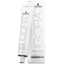 Schwarzkopf Igora R. Absolutes Silverwhite Grey Lilac Tinte para Cabello Gris y Blanco con 4 Tonos Plata Puros