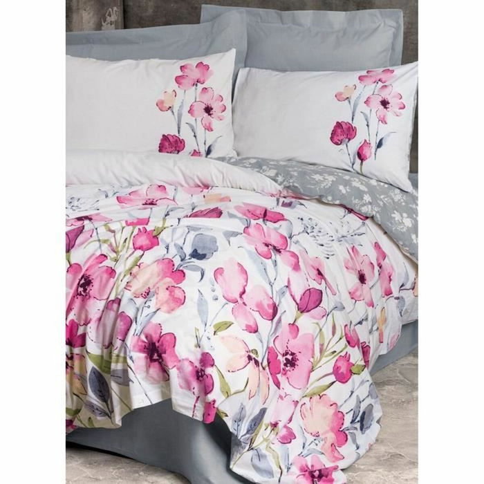 Aucune Juego de cama Gris con funda nórdica y 2 fundas de almohada Aucune Juego de cama Gris con funda nórdica y 2 fundas de almohada
