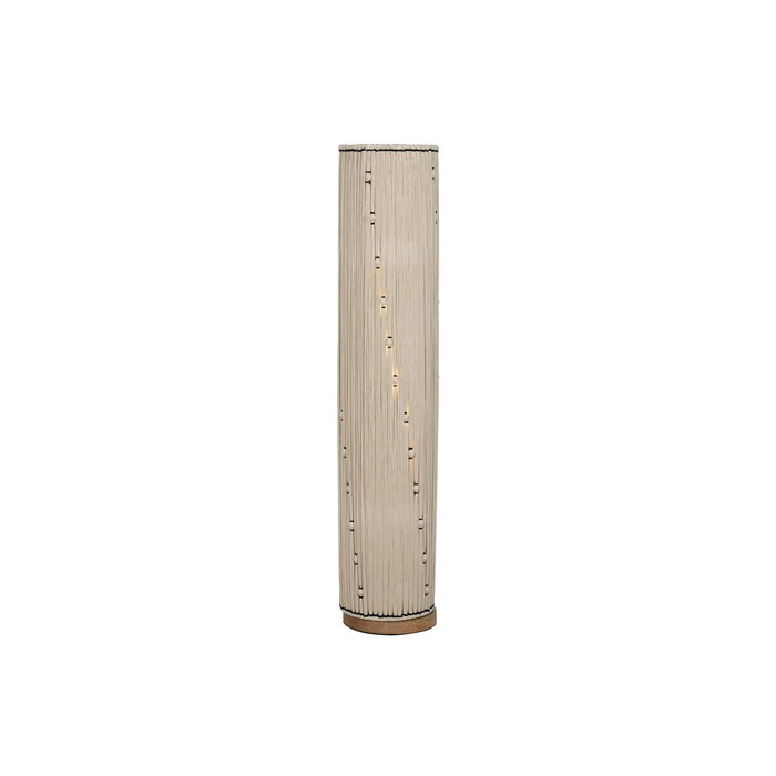 DKD Home Decor Lámpara de Pie Algodón y Rafia Nudo Natural Crudo