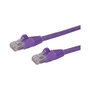 StarTech Cable de Red Cat6 UTP de 5m Púrpura con Conectores RJ45 sin Enganches