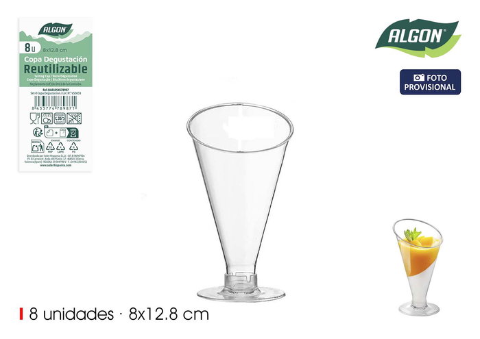 Algon Set 8 Copas de Degustación 8 cm (Ancho) x 12.7 cm (Alto) x 8 cm (Largo) (24 Unidades) Algon Set 8 Copas de Degustación 8 cm (Ancho) x 12.7 cm (Alto) x 8 cm (Largo) (24 Unidades)