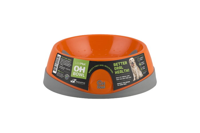 Lickimat Oh Bowl M Naranja (Set de 48) la LickiMat para perros de todos los tamaños
