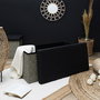Home Deco Factory Banco-Puf Plegable Trenzado Negro Mirage 76x38 cm