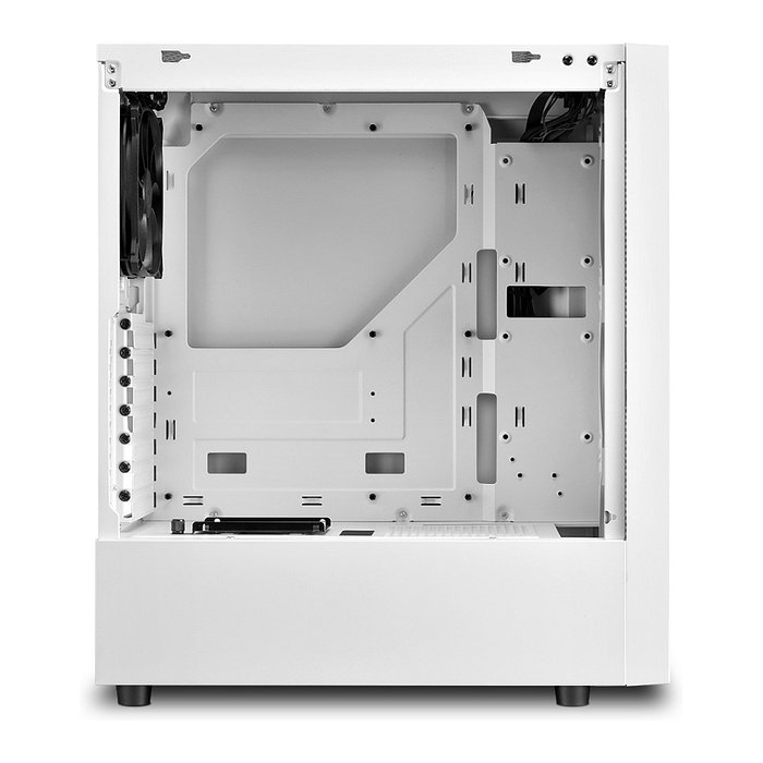 Sharkoon RGB Slider Midi Tower Blanco con Iluminación RGB para PC ATX, micro ATX, Mini-ITX Juego