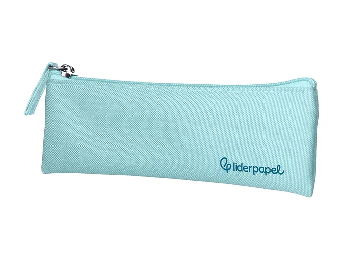 Liderpapel Estuche portatodo plano estrecho azul celeste