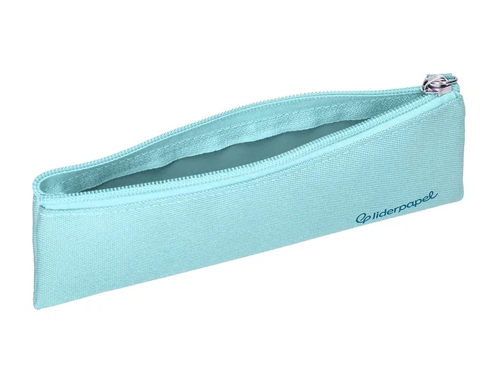 Liderpapel Estuche portatodo plano estrecho azul celeste