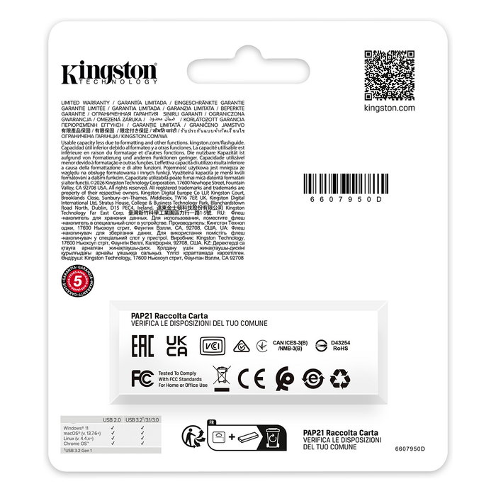 Kingston DataTraveler Exodia S 128GB USB 3.2 Gen 1 Negro/Turquesa