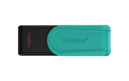 Kingston DataTraveler Exodia S 128GB - Pendrive USB 3.2 Gen 1 Tipo A con Tapa Giratoria, Negro Turquesa, Almacenamiento para PC, Mac, Linux y ChromeOS