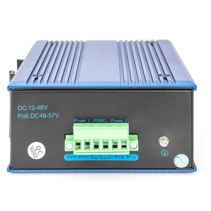 Digitus ASSMANN DN-650106 Switch Industrial de 8 Puertos Fast Ethernet (10/100) Unmanaged + 1 RJ45 Uplink, Metal para Montaje en Pared y Carril DIN