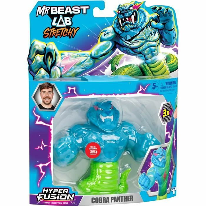 Mrbeast Lab Goo Jit Zu Cobra Panthere Figura elástica de 11 cm