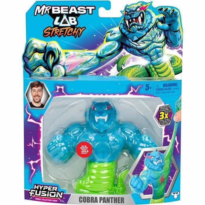 Mrbeast Lab Goo Jit Zu Cobra Panthere Figura elástica de 11 cm