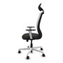 PIQUERAS Y CRESPO Silla de oficina Zulema con mecanismo Sincro/Traslack, Negro y Blanco