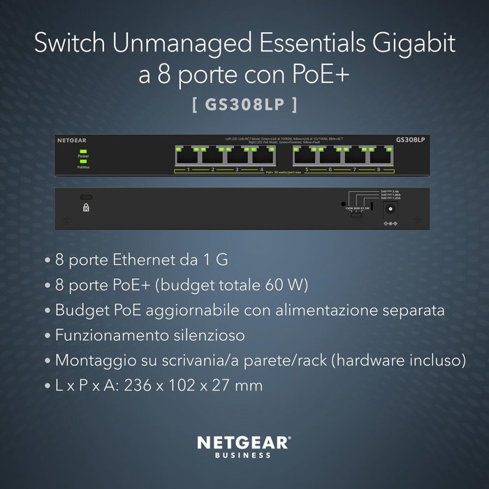 Switch Netgear GS308LP-100EUS