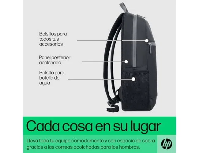 HP Mochila para portátil de 15,6 pulgadas Black/Grey