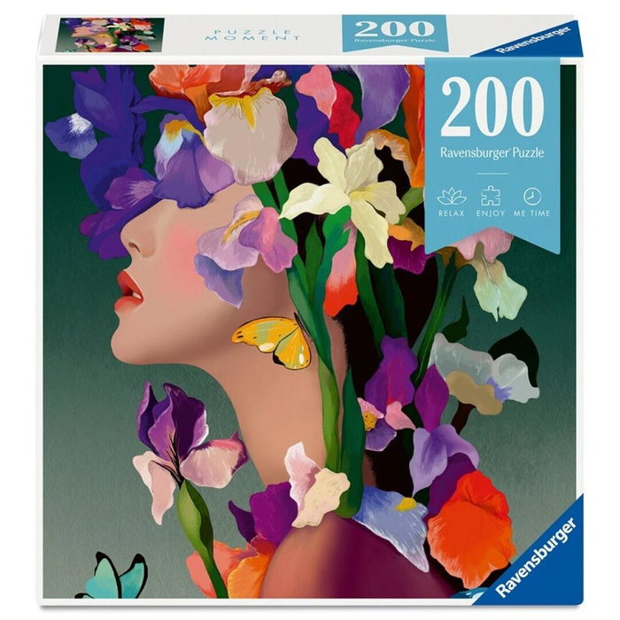 Ravensburger Puzzle Moment Iris - Puzzle de 200 Piezas para Adultos, Ilustración Floral Artística para Decorar y Relajarse Ravensburger Puzzle Moment Iris - Puzzle de 200 Piezas para Adultos, Ilustración Floral Artística para Decorar y Relajarse