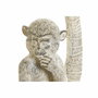 DKD Home Decor Figura de Mono en Resina con Acabado Decapé Blanco