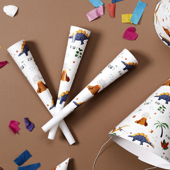 Party Time Juego De 6 Trompetas Dinosaurio para Fiestas