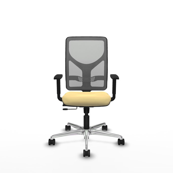 PIQUERAS Y CRESPO Silla de oficina Motilla con mecanismo Sincro/Traslack, Crema y Gris