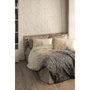 Aucune Juego de cama de 100% algodón, Beige, 220x240 cm + 2 fundas de 60x60 cm