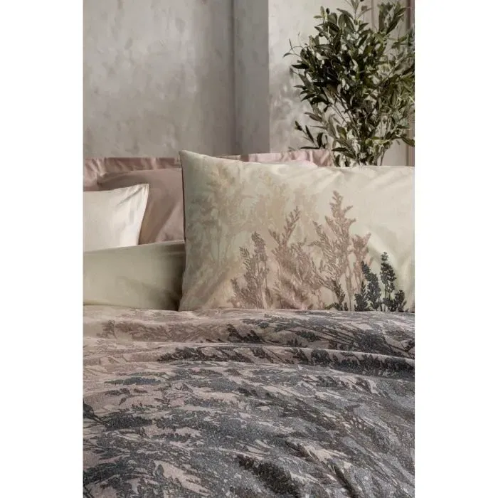 Juego de Cama Funda Nórdica 220x240 cm + 2 Fundas de Almohada 60x60 cm 100% Algodón Beige ASI8684282420255
