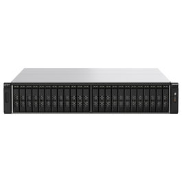 QNAP TS-h2490FU-7302P-128G NAS All-Flash 24 Bayas U.2 (2U) - Procesador AMD EPYC 7302P 16C/32T, 128 GB DDR4 RAM, 2x2.5GbE + 4x25GbE SFP28, RAID ZFS, QuTS hero
