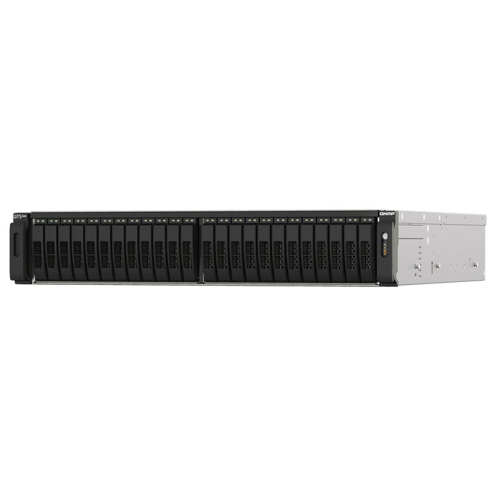 QNAP TS-h2490FU-7302P-128G NAS All-Flash 24 Bayas U.2 (2U) - Procesador AMD EPYC 7302P 16C/32T, 128 GB DDR4 RAM, 2x2.5GbE + 4x25GbE SFP28, RAID ZFS, QuTS hero