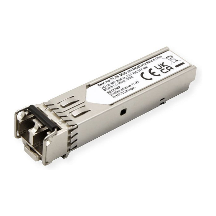 VALUE SFP Modul MiniGBIC SX/LC 1/1,25G Multimode 850nm max. 550m VALUE SFP Modul MiniGBIC SX/LC 1/1,25G Multimode 850nm max. 550m